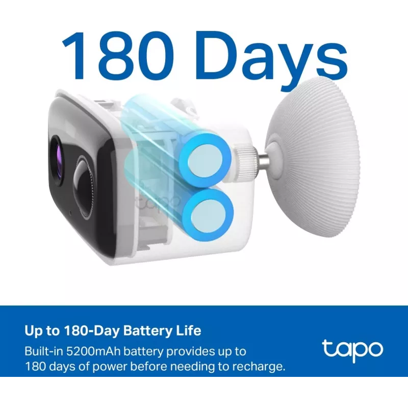 Batteriebetriebene Outdoor-Überwachungskamera TP-LINK Tapo C400 — 1080p, Nachtsicht, Zwei-Wege-Audio, Bewegungserkennung, IP65
