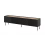 4D RTV-Schrank ONDA 200x40x35-54 schwarz (stehend oder wandmontiert)