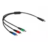 DeLOCK USB-Ladekabel 3-in-1 USB Type-C Lightning Micro USB 30 cm