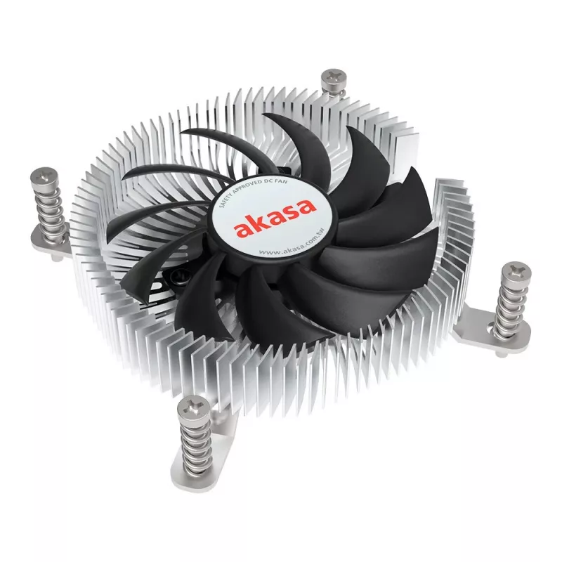 Hybridkühler Akasa Intel LGA1700 7,5 cm Aluminium Schwarz