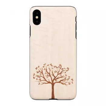 man and wood Handyhülle für iPhone XS Max – Apfelbaumholz, schwarz
