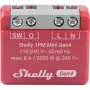 Smart-Schalter Shelly 1PM Mini Gen4, kabellos 110–240 V AC, max. 8 A / 2000 W, Kunststoffgehäuse 34×16×29 mm