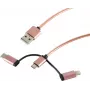 USB-Kabel S/CONN 14-50074 USB 2.0 1 m USB-A auf Micro-USB-B Roségold