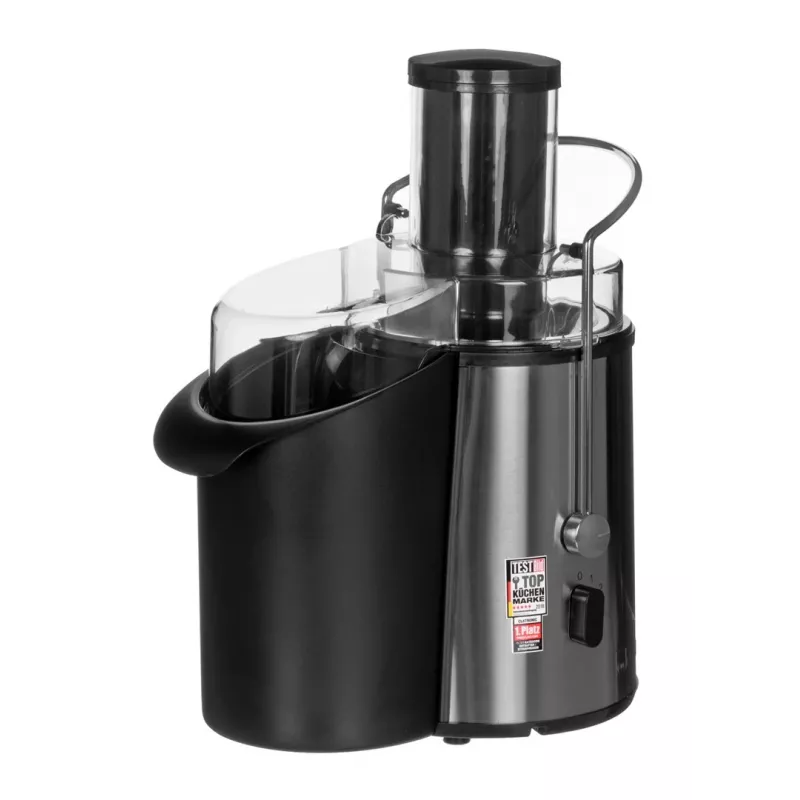 Entsafter CLATRONIC AE 3532 1000 W, Edelstahlgehäuse, 2 L Tresterbehälter, 2 Geschwindigkeiten, Tropfstopp