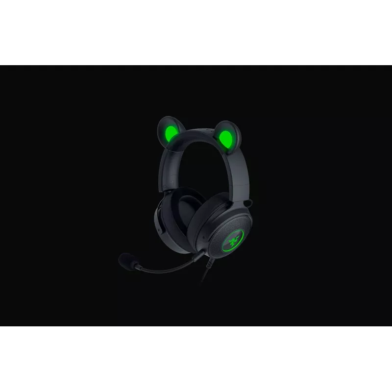 Razer Kraken V2 Pro Kitty Edition – Kabelgebundenes Over-Ear-Gaming-Headset, Schwarz