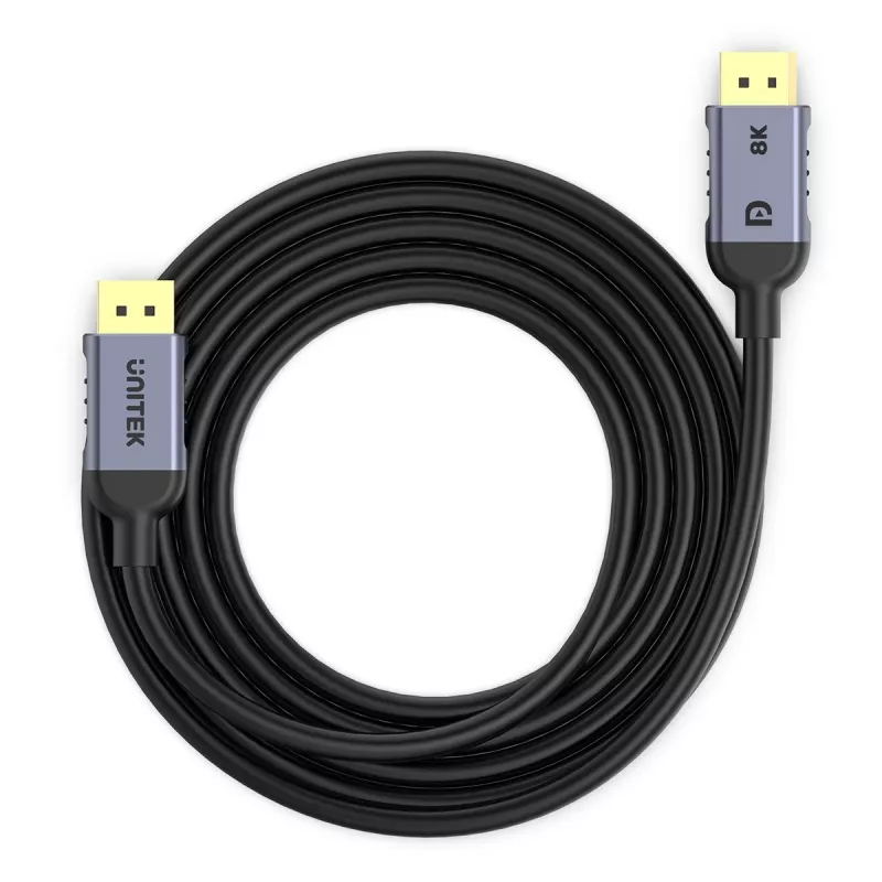 UNITEK C1628GY01-1M DisplayPort-Kabel Schwarz, Grau