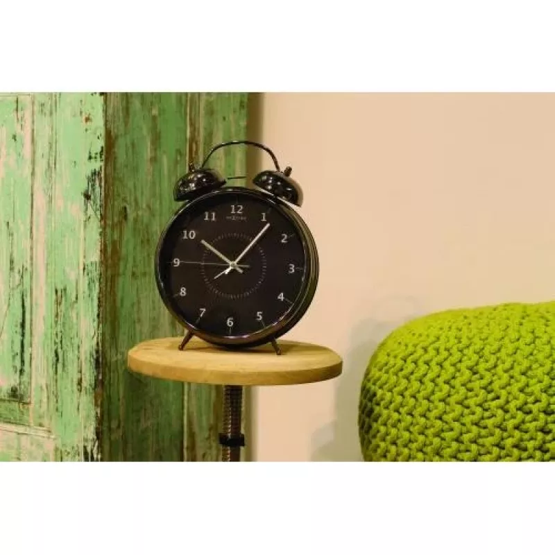 NeXtime klok 5113zw Wake Up Alarm, 23x30, Schwarz/ Turqoise