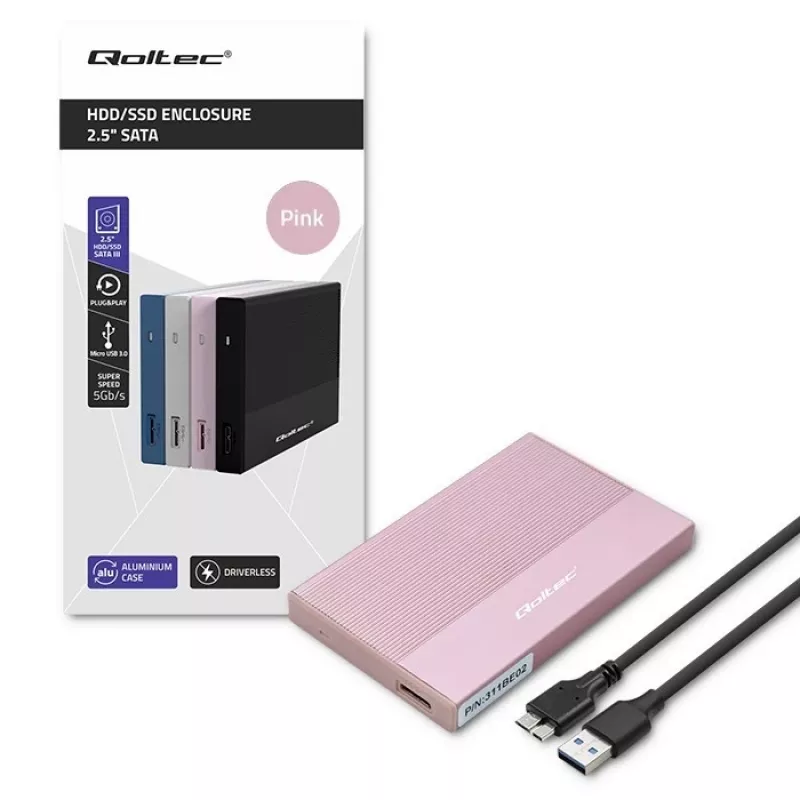 Gehäuse für SSD HDD 2,5 Zoll, SATA, USB 3.0, 2 TB