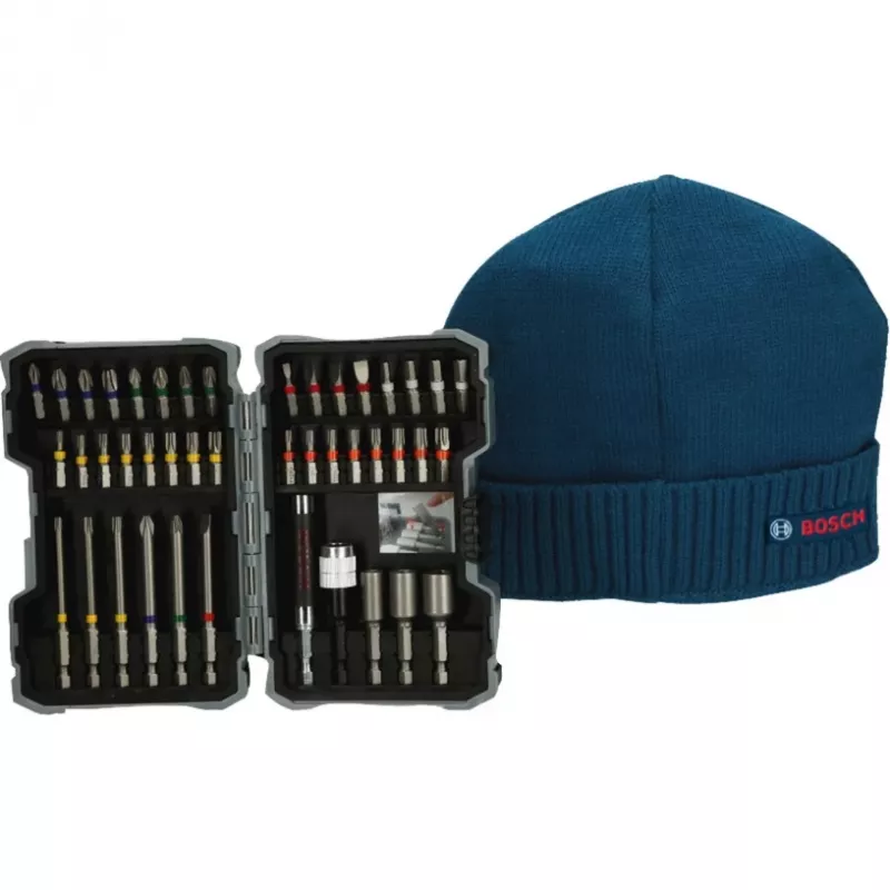 Bosch 0615997658 Weihnachts-Set Schrauberbit-Satz, 43-teilig, Blau