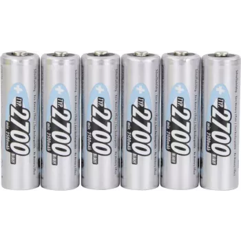 Ansmann Mignon (AA) Akku NiMH HR06, 4 + 2 gratis 2700 mAh 1,2 V 6 Stück (1322-0006-510)
