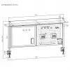 Ergo Office Schreibtisch-Trennwand / Organizer, max. Belastung 10 kg, Whiteboard, Breite 1116 mm, schwarz, ER-301 B