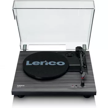 Belt-Drive-Audio-Plattenspieler Lenco LS-10 Schwarz mit integrierten Lautsprechern, 33/45 U/min, Cinch-Ausgang, Kopfhöreranschluss