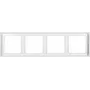 Wandplatte / Schalterabdeckung Jung LS 984 WW, weiß, Duroplast, schraubenlos, 81×294 mm