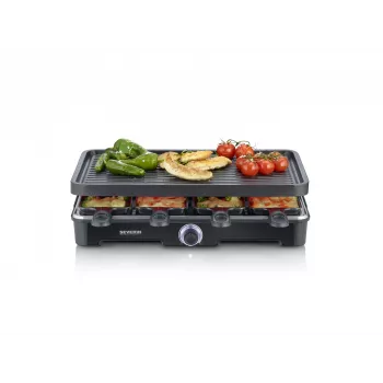 Raclette-Grill Severin RG 9670 8 Personen 1400 W Schwarz