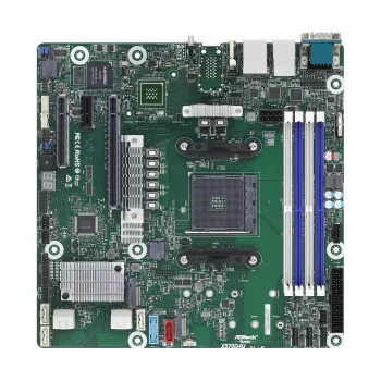 Motherboard ASRock X570D4U Micro ATX — AMD X570, Sockel AM4, 4× DIMM, DDR4, max. 32 GB, 12× SATA III, 3× RJ-45