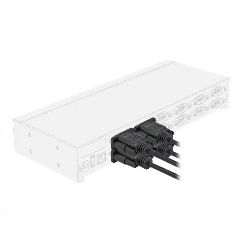 Serielles Kabel DeLOCK 86605 Schwarz 2m RS-232 Sub-D9