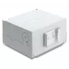 Patchpanel DELOCK 6-Port Glasfaser für SC Duplex oder LC Quad, grau Metall, DIN-Schienen-Montage