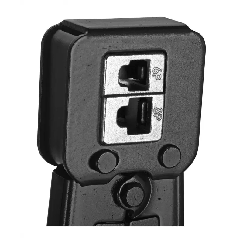 Crimpzange Alantec NI040 für RJ-45-Stecker, Stahlkonstruktion, Kunststoffgriffe, schwarz/blau