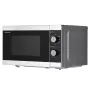Kombi-Mikrowelle Sharp YC-MG01E-S — 20 l, 800 W Mikrowelle, 1000 W Grill, 5 Leistungsstufen, Drehregler, 25,5 cm Drehteller