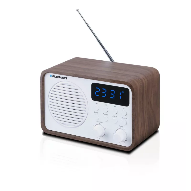 Tragbares Radio mit Bluetooth und USB BLAUPUNKT PP7BT, Farbe: braun Holz/weiß