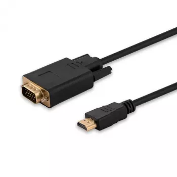 Savio CL-103 Video-Kabeladapter 1,8 m HDMI Typ A (Standard) VGA (D-Sub) Schwarz