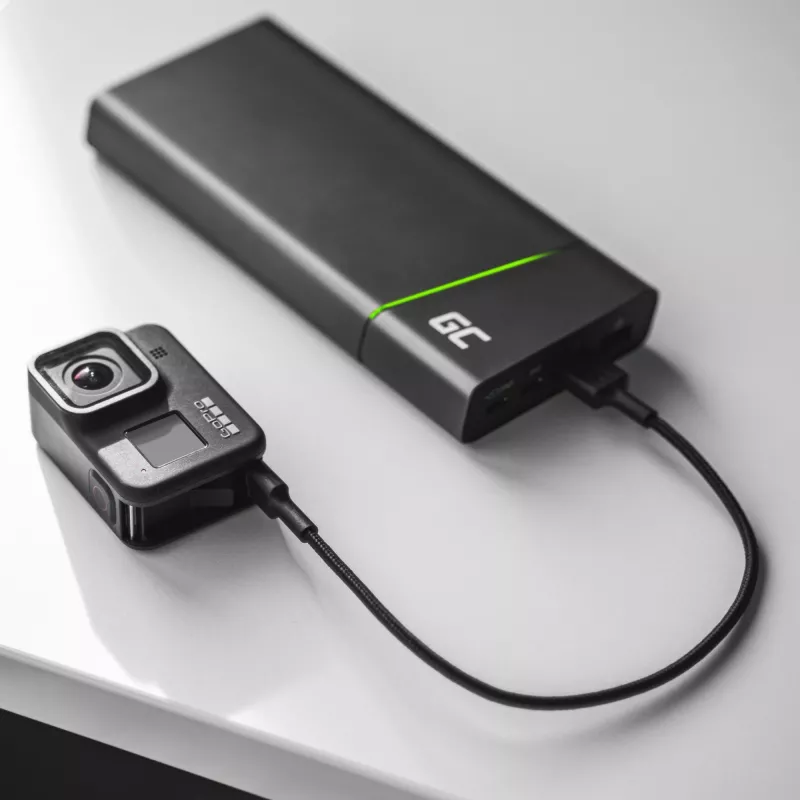 USB-Kabel Grün Cell KABGC19 USB 2.0 2m USB A USB C Schwarz