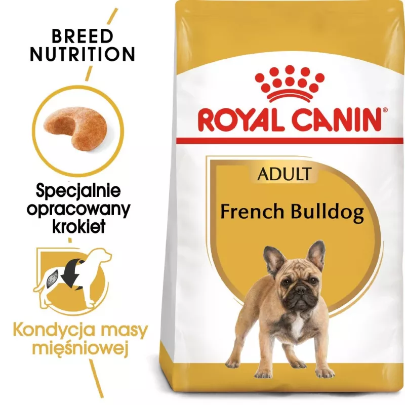 Trockenfutter für Hunde Royal Canin French Bulldog Adult 9 kg — Schwein, 26 % Protein, 18 % Fett