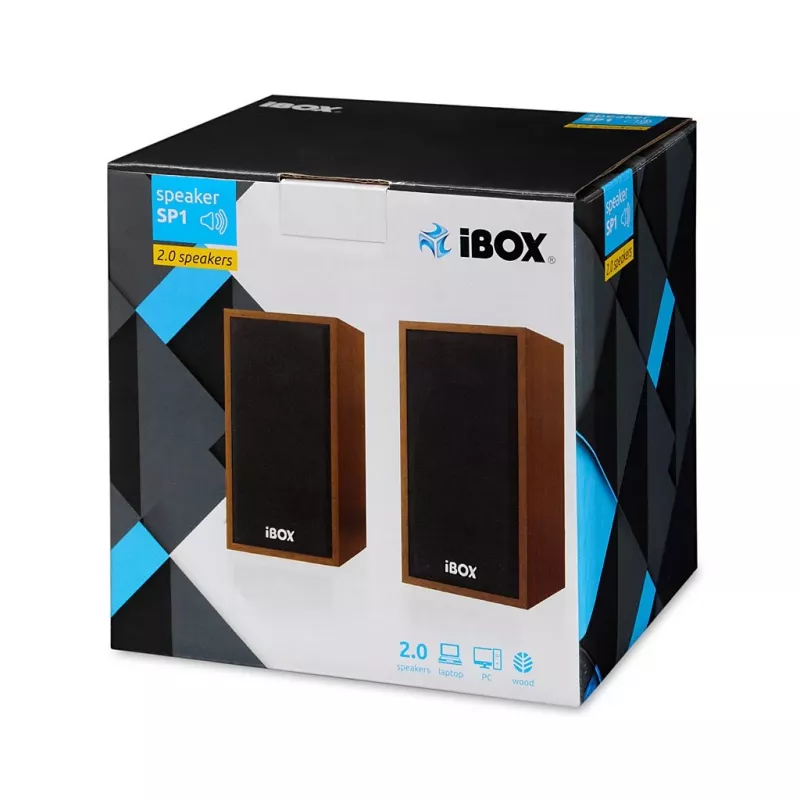 Lautsprecher IBOX IGLSP1 kabelgebunden 2.0 Tischlautsprecher 10 W Cherry