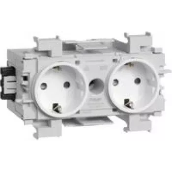 HAGER GS20019016 Steckdose 2-fach Wago Steck/Klemmtechnik (GS20019016)
