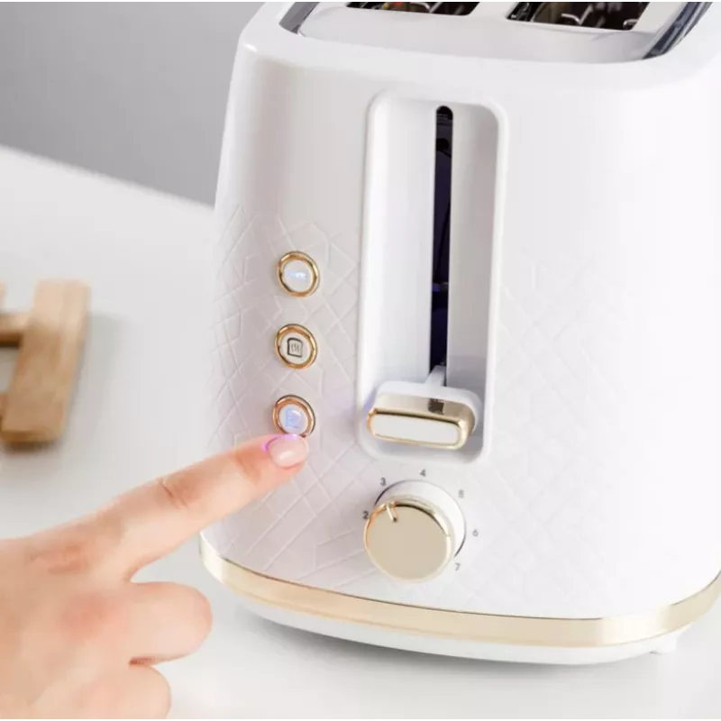 Toaster Taurus TO800P 2-Scheiben 800 W Weiß mit Tasten- und Drehreglersteuerung
