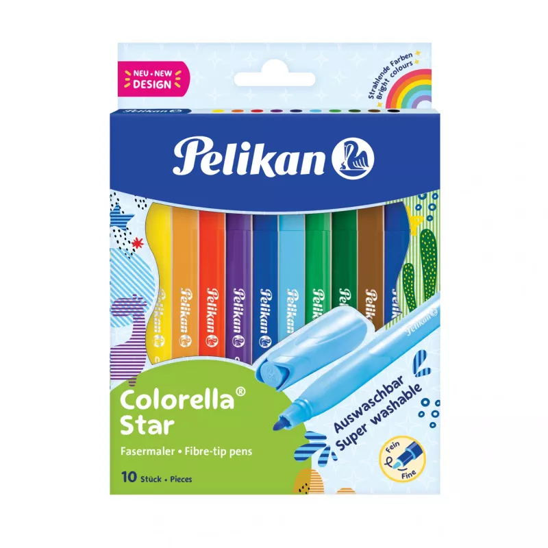 Faserstift Pelikan 822299 10 Farben Rundspitze