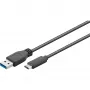 Wentronic Goobay USB 3.0 SuperSpeed Kabel > USB-C™, Schwarz, 2 m - USB 3.0-Stecker (Typ A) > USB-C-Stecker (71221)