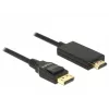 Video-Kabel-Adapter DeLOCK 85318 DisplayPort auf HDMI 3m Schwarz
