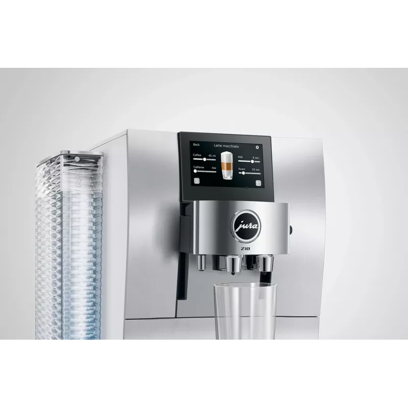 Vollautomatische Espressomaschine JURA Z10 (EB) — 2,4 L Wassertank, integriertes Mahlwerk, 1450 W, Aluminium/Weiß