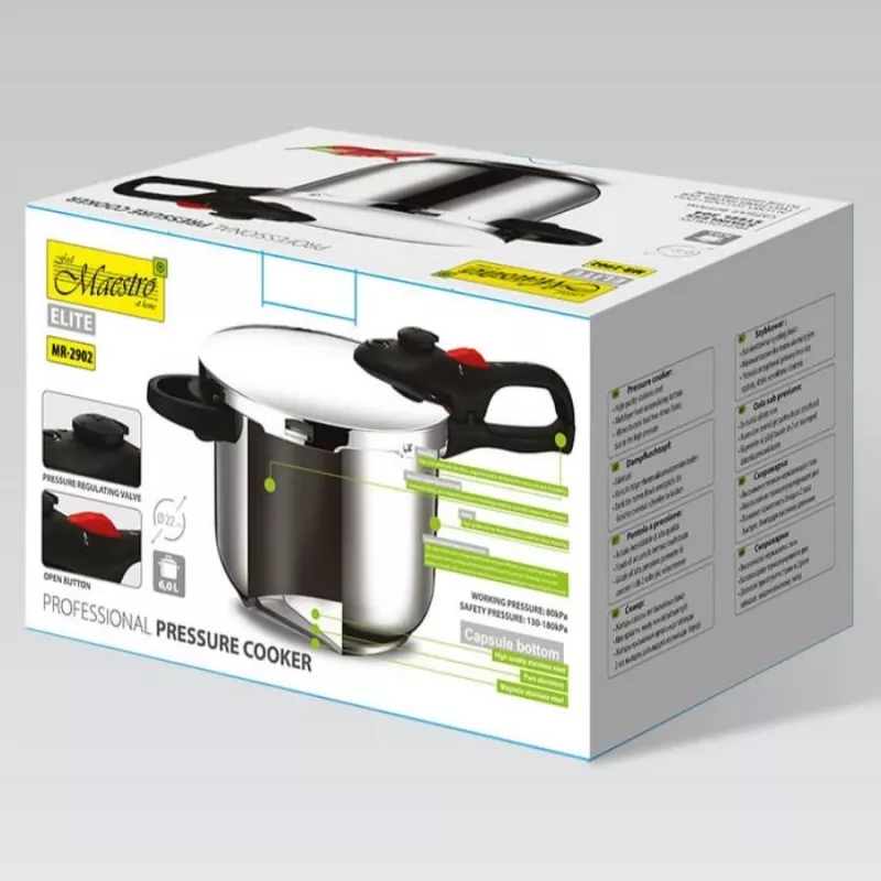 Dampfkochtopf Maestro MR-2902, 6 L, silber