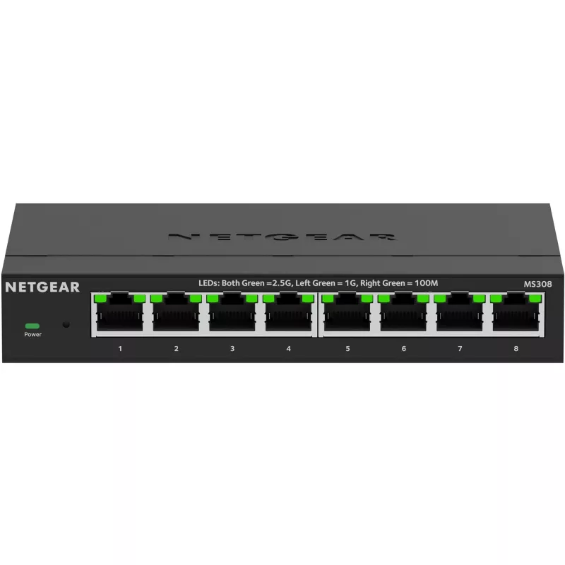 NETGEAR MS308 Unmanaged 2.5G Ethernet (100/1000/2500) Schwarz