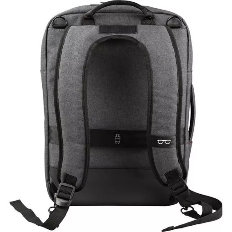 Rucksack YENKEE YBB 1522GY — multifunktionaler Laptop-Rucksack für 15,6 Zoll | Nylon, 12 l, Grau/Rot
