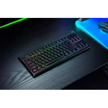 Razer SchwarzWidow V4 Low-Profile Tenkeyless HyperSpeed Tastatur Gaming USB RF Wireless Bluetooth QWERTY US International Schwarz