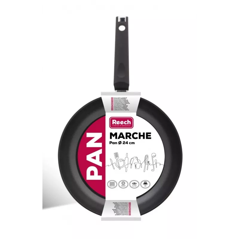 Bratpfanne LAMART LP1002 MARCHE 24 cm – Aluminium antihaftbeschichtet, schwarz