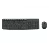 Logitech MK235 Langlebiges kabelloses Tastatur- und Maus-Set in Grau