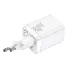 Baseus Super Si Pro Schnellladegerät USB + USB-C 30W (weiß)