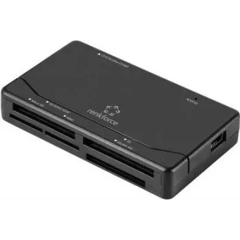Renkforce RF-PCR-150 Externer USB 2.0 Kartenleser, Schwarz (RF-5152720)