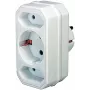 Netzadapter Brennenstuhl 1508050 mit 2 + 1 Steckdosen Weiß
