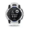 Smartwatch GARMIN Instinct 2 45 mm, MIP 0,9 Zoll (176×176), GPS, Solar, Silikonarmband Blau/Weiß