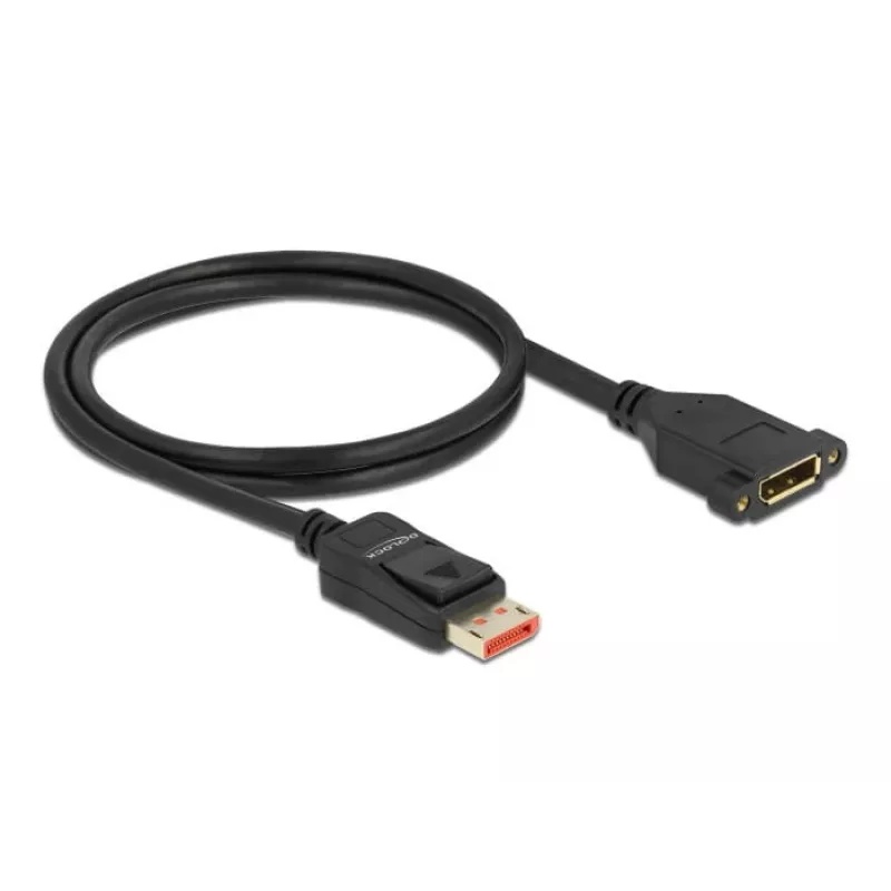 DisplayPort-Verlängerungskabel Panel-Mount DeLOCK 87095 8K 60 Hz 1 m