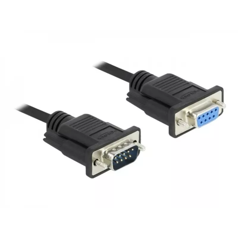 Serielles Kabel DeLOCK 86598 Schwarz 5m RS-232 Sub-D9