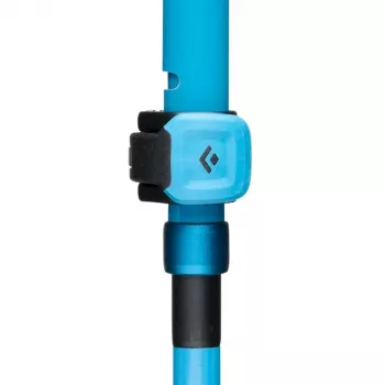 Trekkingstöcke Schwarz Diamond Distance Carbon FLZ – faltbarer Karbon, verstellbar 125–140 cm, 3-teilig, 364 g, 40 cm gefaltet