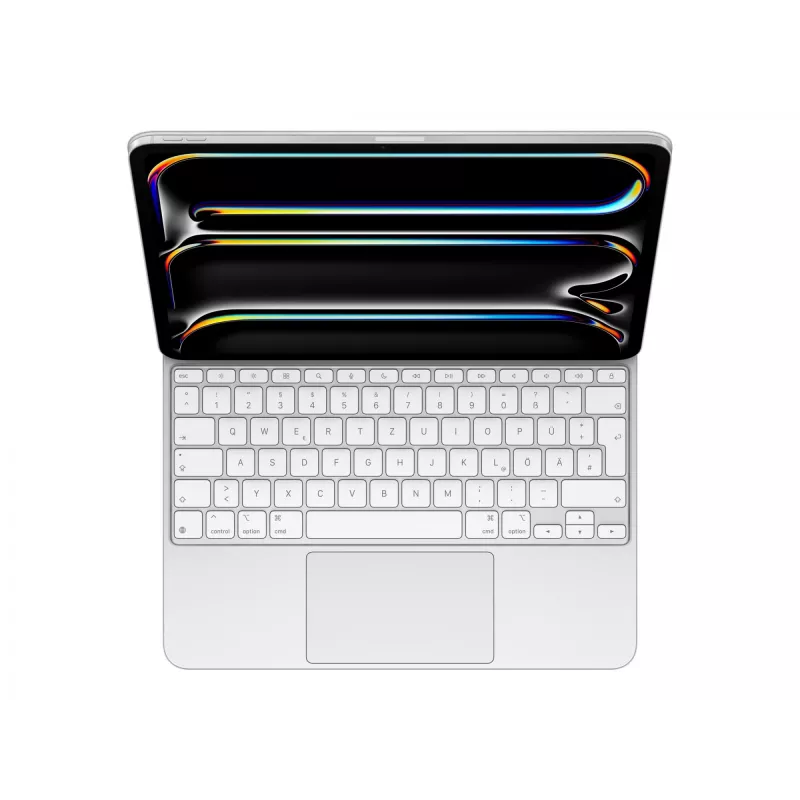 Apple Magic Tastatur für iPad Pro 13 Zoll M4 Deutsch Weiß QWERTZ Trackpad