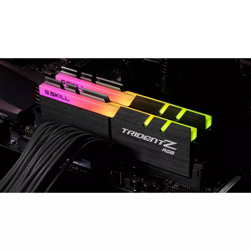 DIMM 16 GB DDR4-3600 (2x 8 GB) Dual-Kit, Arbeitsspeicher schwarz, F4-3600C18D-16GTZR, Trident Z RGB, INTEL XMP
