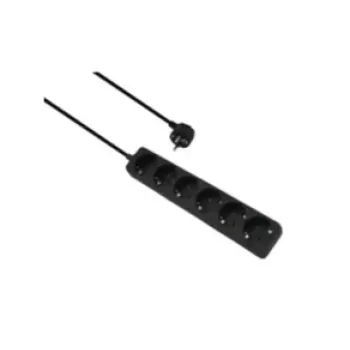Steckdosenleiste helos CLASSIC 6-fach, schwarz, 1,5 m Kabel